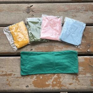 Set of 5 Basic Flat Headbands - One Size *NEW*